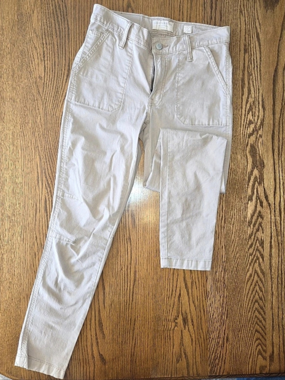Lucky Brand The Cargo Pant Straight Leg Pants White/beige